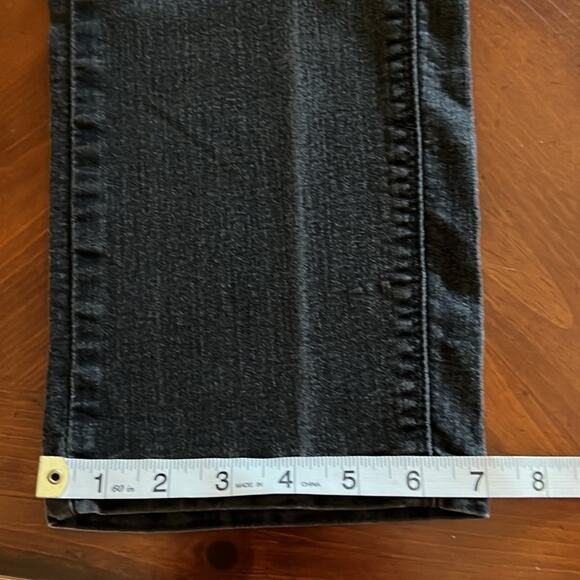 Lee Perfect Fit Black Straight Leg Jeans Woman Size 12M Soft Lightly Faded - Picture 10 of 10